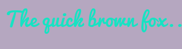 Image with Font Color 16E3C3 and Background Color B5A7C0